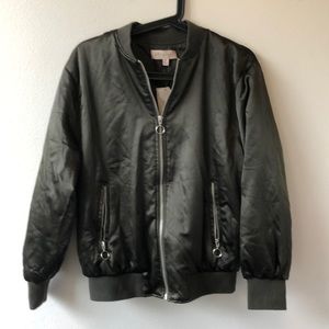 Olive bomber jacket